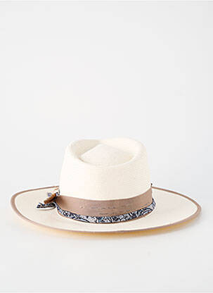 Chapeau forme chapeau paille blanc STETSON homme