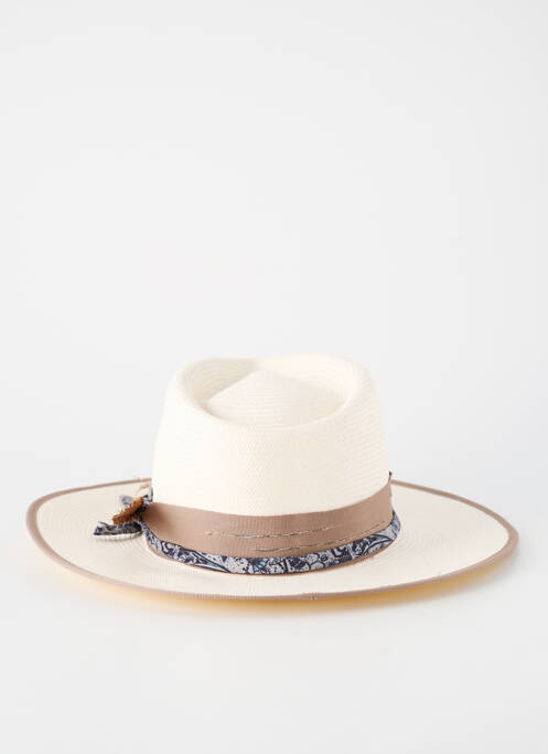 Chapeau imprimé fantaisie blanc STETSON homme