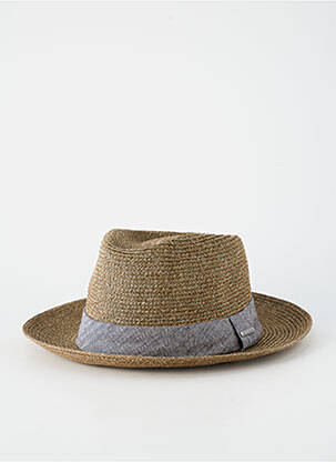 Chapeau imprimé rayures vert STETSON homme