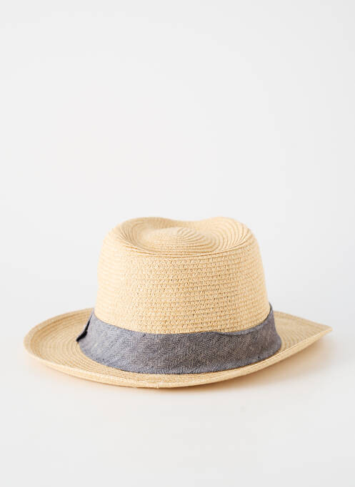 Chapeau imprimé rayures beige STETSON homme