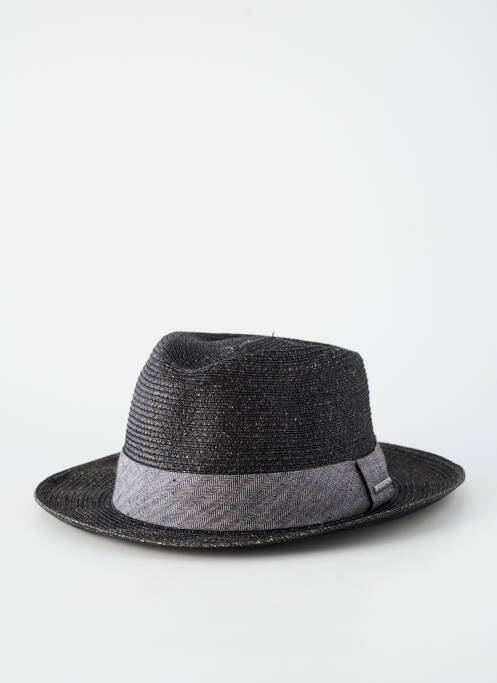 Chapeau imprimé rayures noir STETSON homme