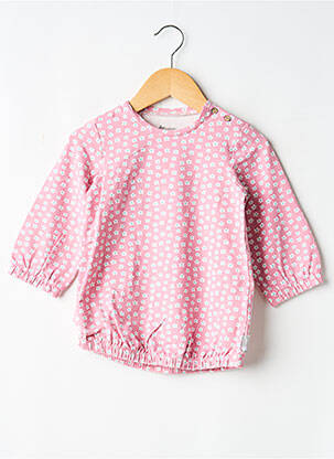 Robe mi-longue col rond manches longues rose STERNTALER fille