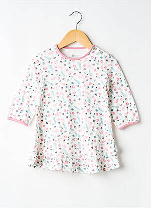 Robe mi-longue col rond manches longues blanc STERNTALER fille