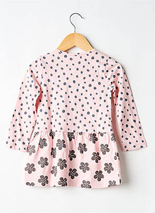 Robe mi-longue col rond manches longues rose BOBOLI fille