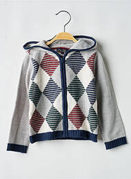 Gilet manches longues fermeture zippée sur le devant gris MAYORAL garcon