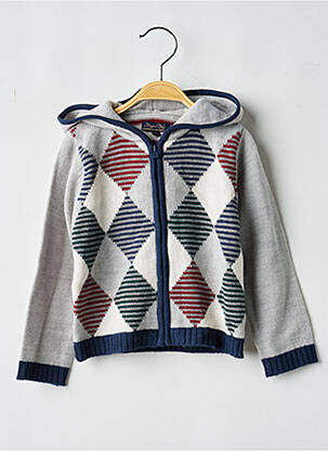 Gilet manches longues fermeture zippée sur le devant gris MAYORAL garcon