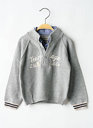 Pull broderie manches longues gris MAYORAL garcon