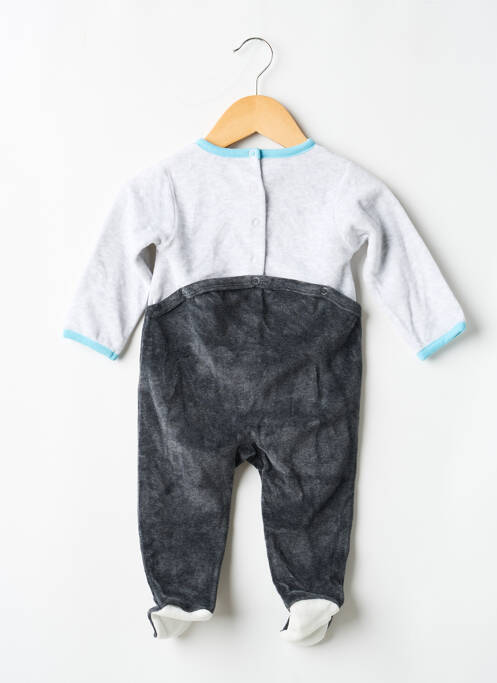Pyjama fermeture pressionnée gris ABSORBA garcon