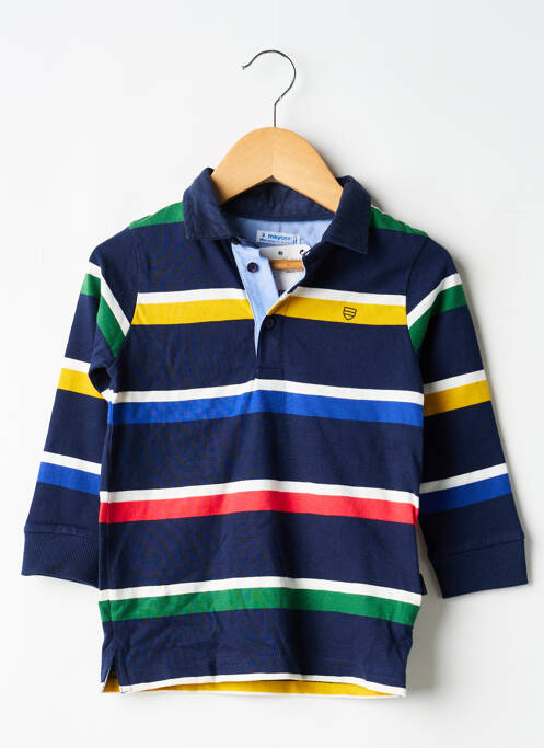 Polo manches longues manches longues bleu MAYORAL garcon