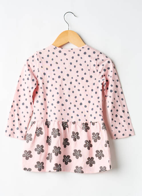 Robe mi-longue col rond manches longues rose BOBOLI fille