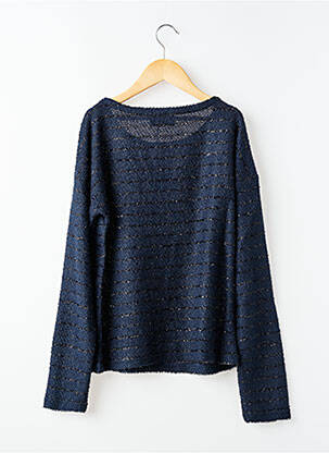 Pull coupe droite manches longues bleu BECKARO fille