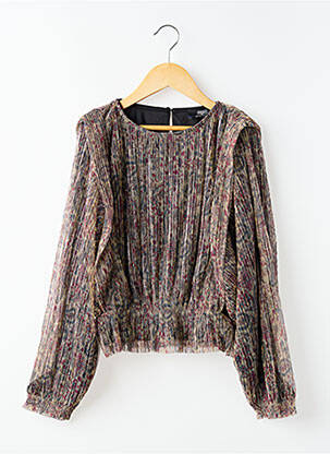 Blouse imprimé fantaisie manches longues gris LE TEMPS DES CERISES fille