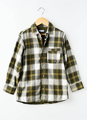Chemise manches longues coupe droite vert MAYORAL garçon