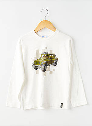 T-shirt manches longues manches longues blanc MAYORAL garçon