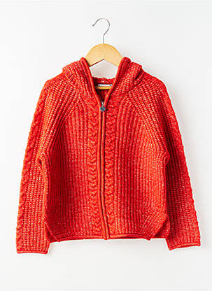 Gilet manches longues coupe droite rouge MAYORAL fille