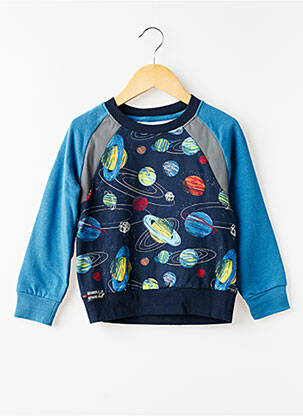 Sweat-shirt imprimé fantaisie manches longues bleu BOBOLI garcon