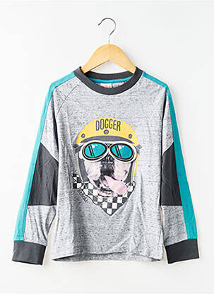 T-shirt manches longues manches longues gris BOBOLI garçon