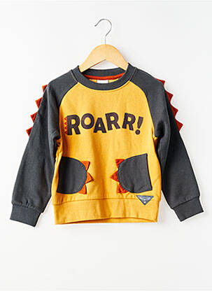 Sweat-shirt imprimé fantaisie manches longues jaune BOBOLI garcon