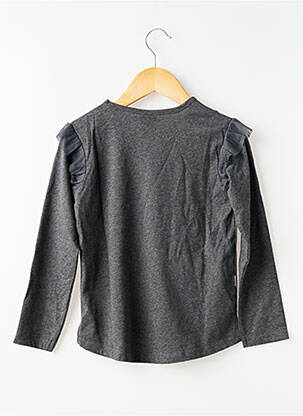 T-shirt coupe droite manches longues gris BOBOLI fille