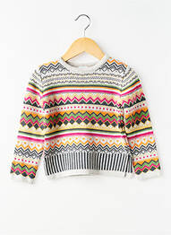 Pull coupe droite manches longues rose BOBOLI fille