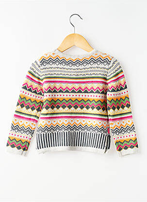 Pull coupe droite manches longues rose BOBOLI fille