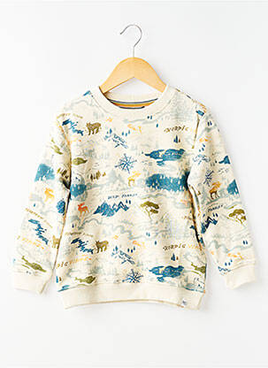 Sweat-shirt imprimé fantaisie manches longues beige NOPPIES garcon