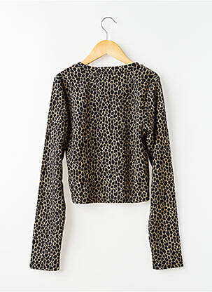 Gilet manches longues coupe droite noir LE TEMPS DES CERISES fille