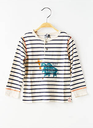 T-shirt imprimé fantaisie manches longues beige 3 POMMES garçon
