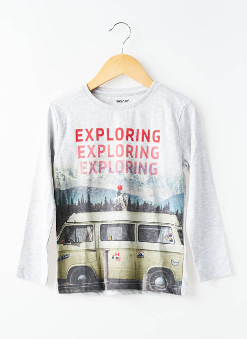 T-shirt manches longues manches longues gris MAYORAL enfant