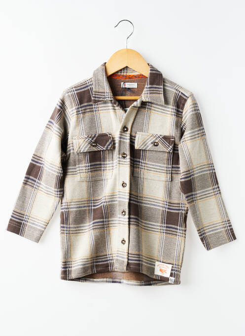 Chemise manches longues coupe droite beige NOPPIES garcon