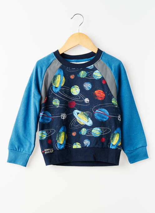 Sweat-shirt imprimé fantaisie manches longues bleu BOBOLI garcon