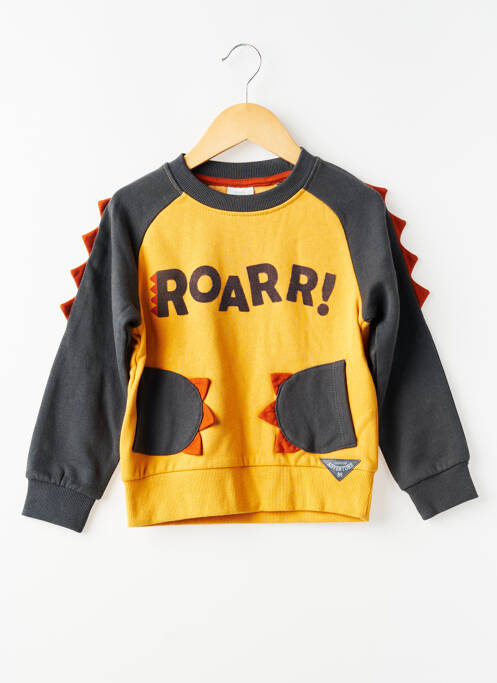 Sweat-shirt imprimé fantaisie manches longues jaune BOBOLI garcon