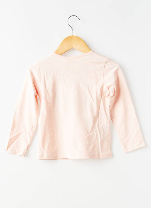 Top coupe droite manches longues rose BOBOLI fille