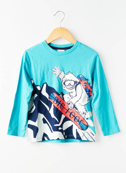 T-shirt manches longues manches longues bleu BOBOLI garcon