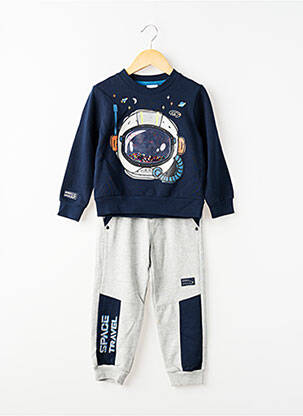 Ensemble pantalon taille élastique bleu BOBOLI garçon