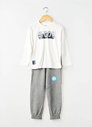 Ensemble pantalon taille élastique blanc MAYORAL garcon