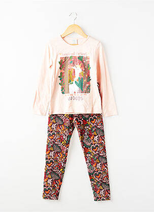 Ensemble pantalon type de haut t-shirt rose BOBOLI fille