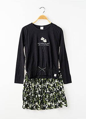 Ensemble jupe manches longues noir BOBOLI fille
