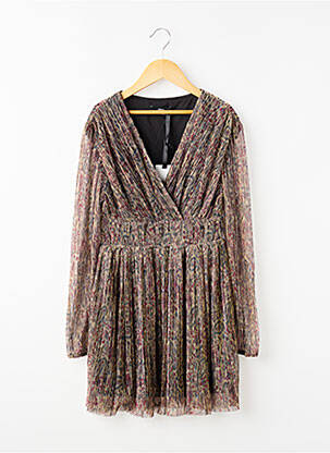 Robe courte manches longues manches longues marron LE TEMPS DES CERISES fille