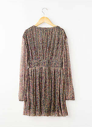 Robe courte manches longues manches longues marron LE TEMPS DES CERISES fille