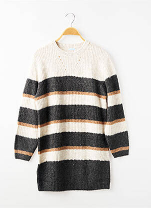 Robe pull maille tricot manches longues blanc MAYORAL fille
