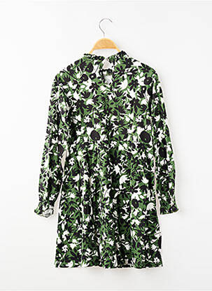 Robe mi-longue col rond manches longues vert BOBOLI fille
