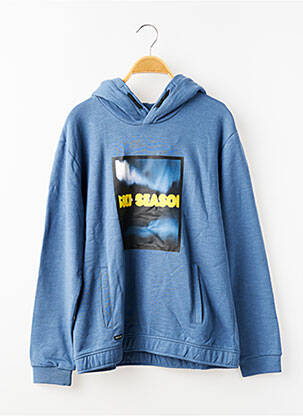 Sweat-shirt à capuche manches longues manches longues bleu NUKUTAVAKE garcon