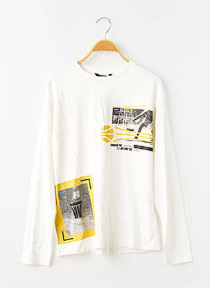 T-shirt manches longues manches longues blanc NUKUTAVAKE garçon