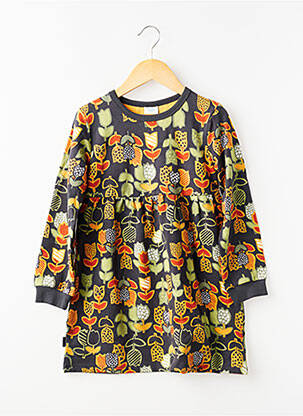 Robe courte manches longues manches longues noir BOBOLI fille