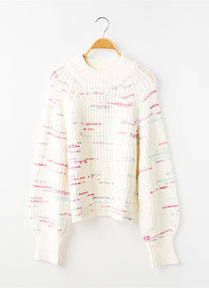 Pull coupe droite manches longues blanc LE TEMPS DES CERISES fille