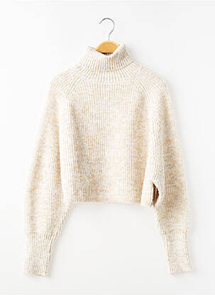 Pull coupe droite manches longues beige LE TEMPS DES CERISES fille