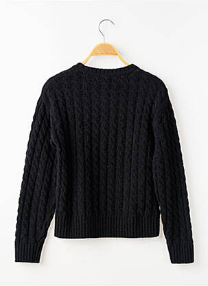 Pull maille tricot manches longues noir BOBOLI fille