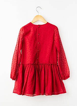 Robe courte manches longues manches longues rouge BOBOLI fille