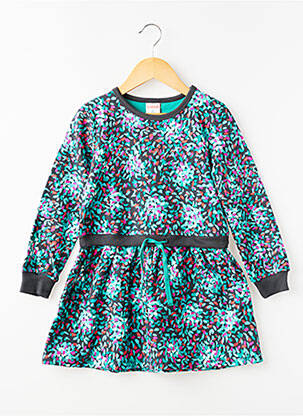 Robe courte manches longues manches longues vert BOBOLI fille